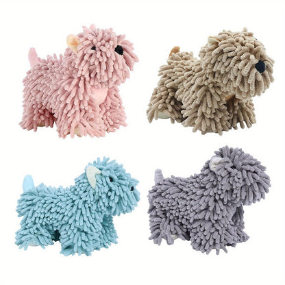 Puppy-Print Microfiber-Style Kitchen Towels in Blue, Gray, Pink or Brown Checkout Colors for Home and Everyday Use