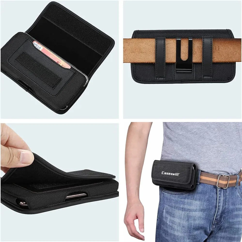 Phone Case Rotating Belt Clip Holster with Card Slot and Snap Closure for iPhone 16E and iPhone 17 Series
