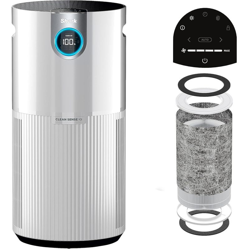 Air Purifier Shark R-UA205 with NANOSEAL HEPA, 1350 Sq Ft Source Value, Four Speeds and PM1 PM2.5 PM10 Sensor
