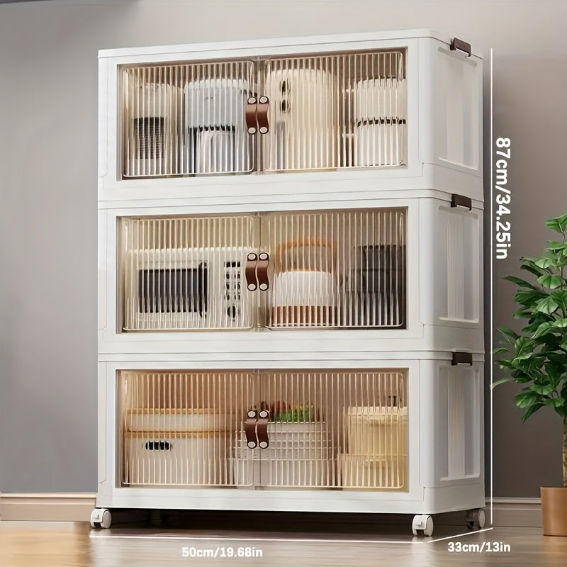 Lidded Rolling Storage Bin System in Seven Two-, Three-, Four- or Five-Tier Configurations