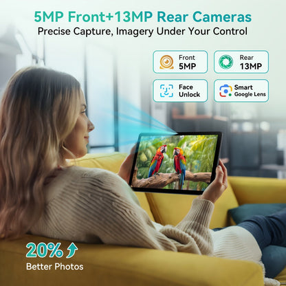 TABWEE T90 11-Inch Android 16 Tablet with 24GB Configured Memory, 128GB Storage and 1200 x 1920 IPS Display