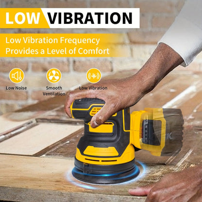 Cordless Orbital Sander Compatible with DeWalt DCB Battery – 5-Inch Brushless Motor Variable Speed Palm Sander with 30pcs Sandpapers & Dust Collection Bag for Woodworking