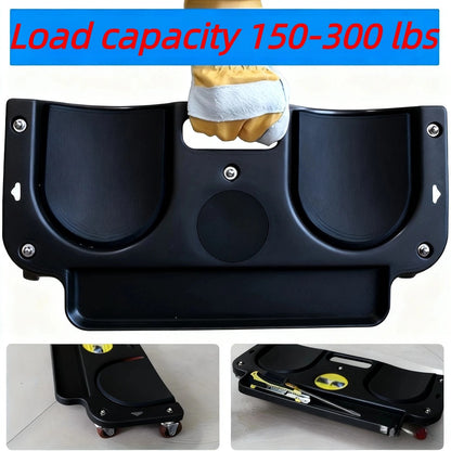 Rolling Knee Pad with Wheels & Built-In Tool Tray - Cushioned Kneeling Platform for Mechanics, Carpenters & Flooring Work