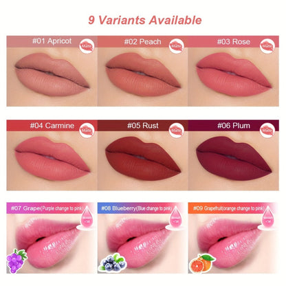 Color Changing Lipstick Set 6pcs Matte pH Reactive Lip-Shaped with Jasmine Scent - Non-Fade Long-Lasting Velvety Formula, Multi-Shade Lip Makeup Gift Set for Women & Girls