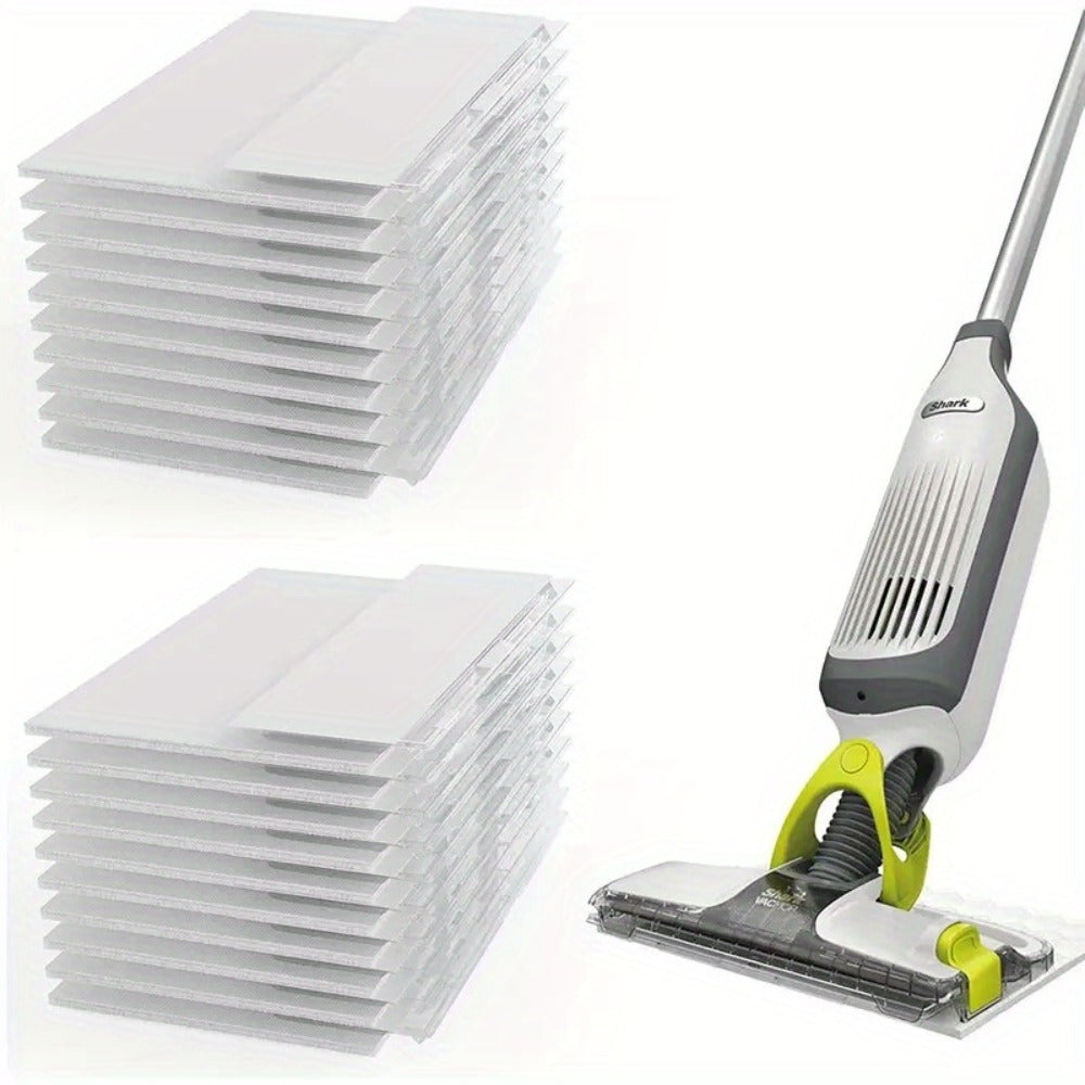 VACMOP-Style White Disposable Replacement Pads in 10-, 20-, 30- or 40-Pack Checkout Options