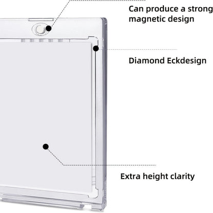 30pt Magnetic Card Holders 30/60 Pack – Clear Hard Plastic One-Touch Trading Card Cases, Protective Display Holders for Baseball, Sports