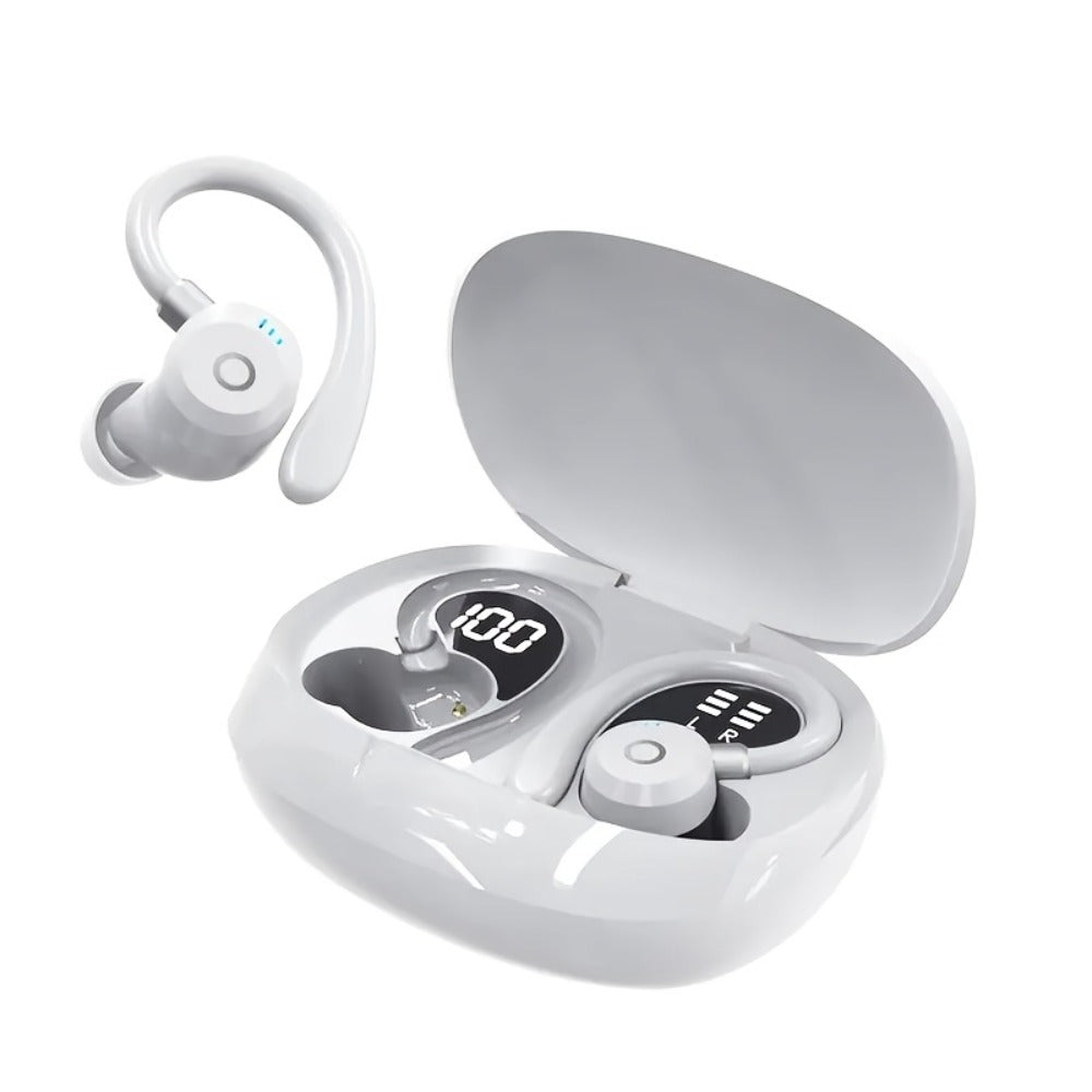 Wireless Earbuds HiFi Stereo with Active Noise Canceling, LED Display, Touch and Fast USB Charging
