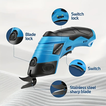 Electric Fabric Cutting Scissors USB Rechargeable for Entryways, Bedrooms and Living Spaces