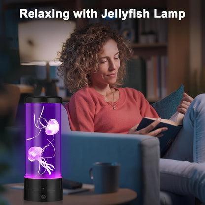 Jellyfish Lamp LED Floating 7 Color Mood Light | Electric Fantasy Jellyfish Tank Table Lamp for Home & Office Decor – Ambient Night Light Gift for Men, Women & Mother's Day
