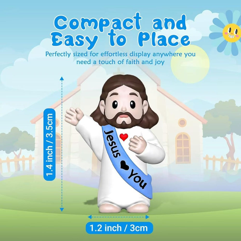 Party Decorations 160-Piece Religious Mini Figure and Banner Set with Mixed Colors and Random Patterns