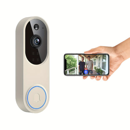 166° Ultra Wide Angle Smart Doorbell Camera 2K HD Wireless WiFi, AI Human Detection, Two-Way Audio
