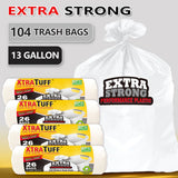 104 Bags(13 Gallon)