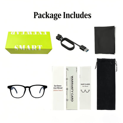 Smart Glasses 164-Language Translation Eyewear with Bluetooth Music, Calls and Multiple Black or Pink Frames