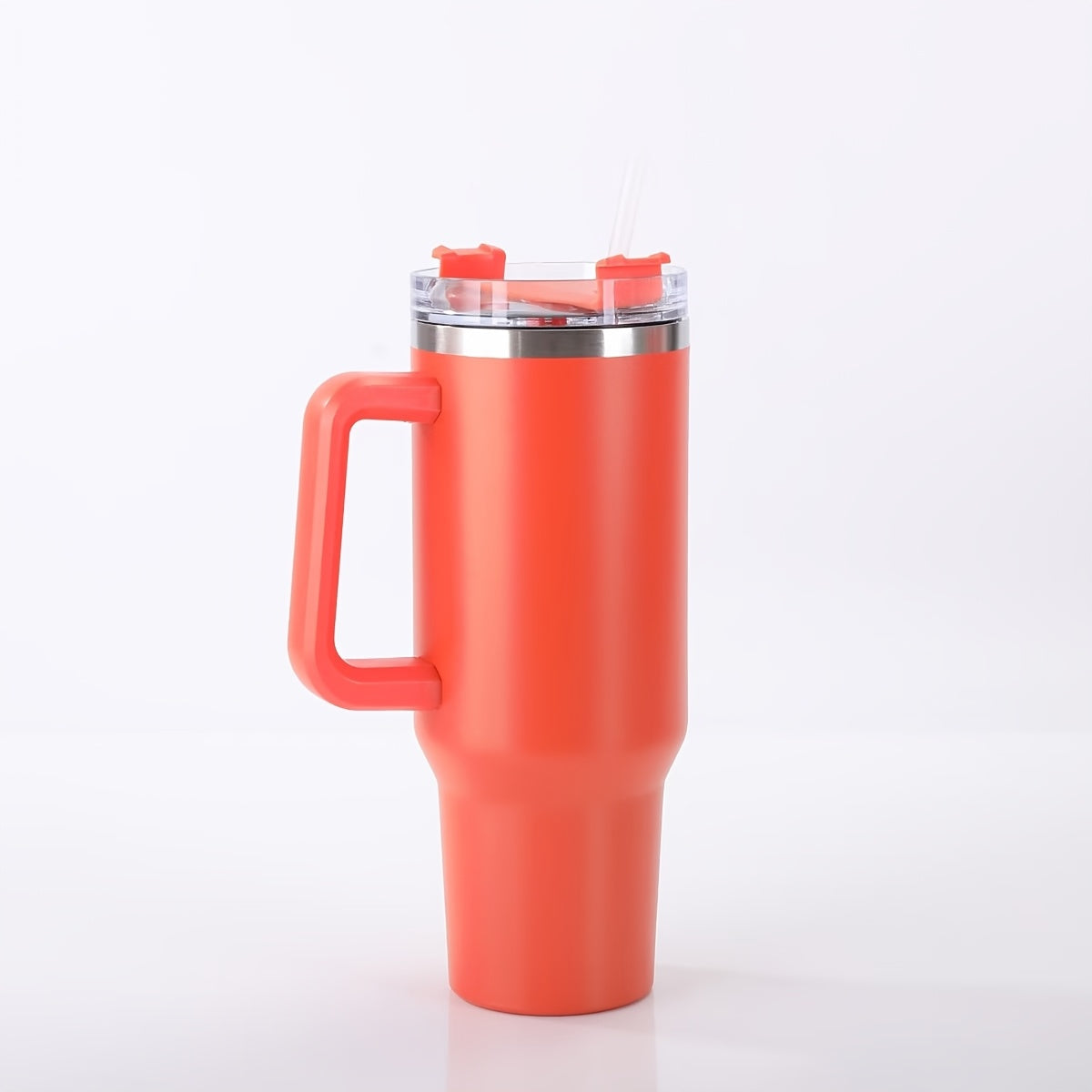 40 oz Insulated Stainless Steel Tumbler with Handle and Straw Lid in 15 Checkout Color Options