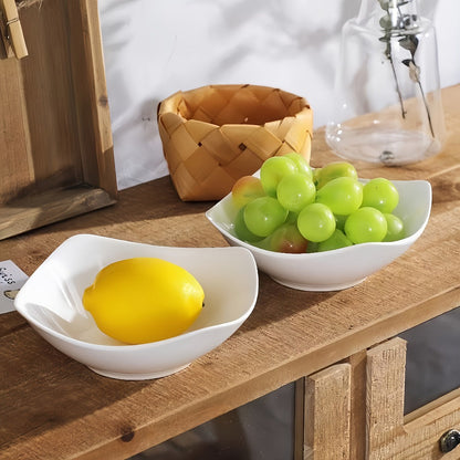 White Bowl and Plate Set in 4-, 8- or 16-Piece Configurations for Picnics, Parties and Everyday Serving