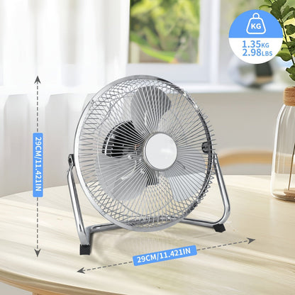 Industrial Floor Fan High Velocity, 3-Speed Heavy Duty Metal Cradle Fan with 360° Tilt, Multiple Sizes Available, Powerful Air Circulation Fan for Warehouse, Workshop, Garage, Factory and Basement