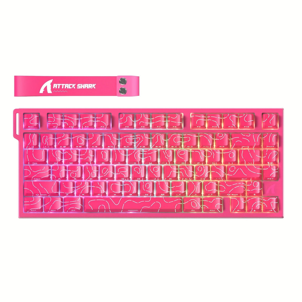 Hall Effect Mechanical Gaming Keyboard Attack Shark R82HE 80%, 0.005mm Rapid Trigger, 8000Hz Polling Rate