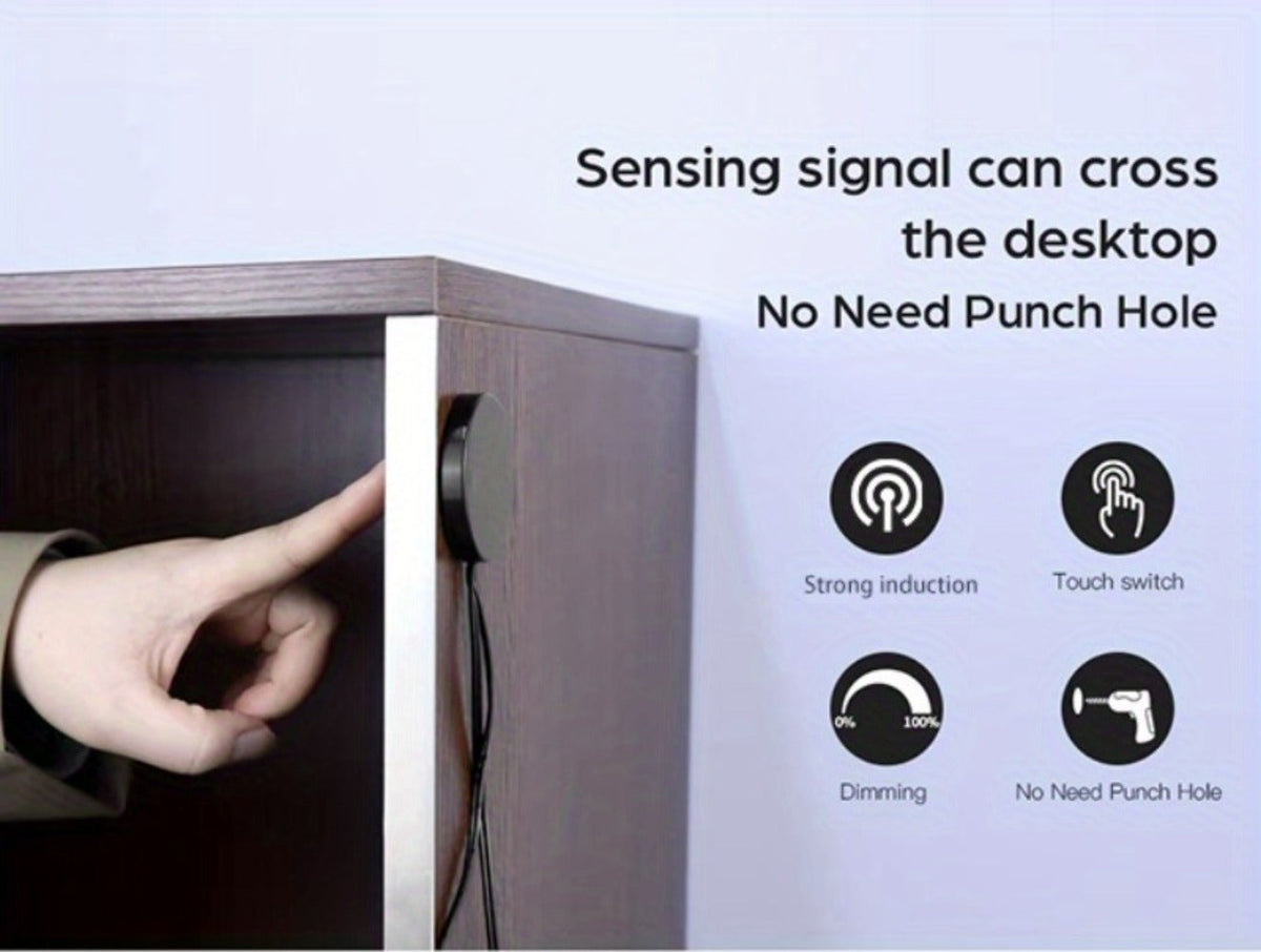 Hidden Touch Sensor LED Dimmer Switch DC 5-24V, Capacitive Touch Dimming Switch for LED Light Strip