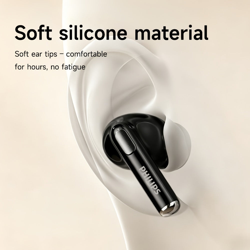 Wireless Earbuds Philips Bluetooth 6.0 Semi-Open Back with Long Battery and Noise Reduction
