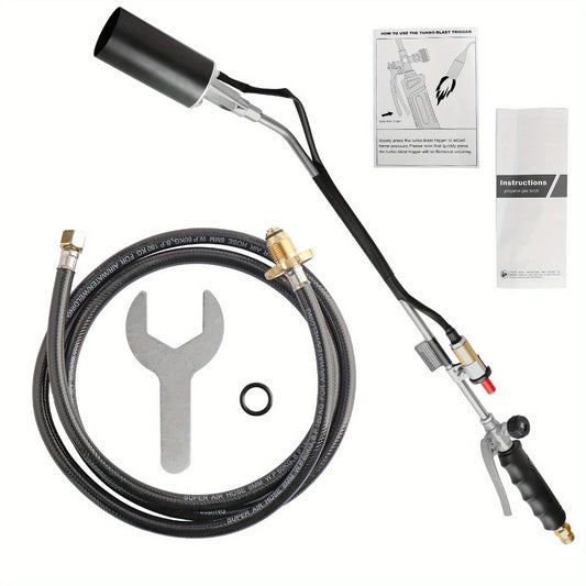 Propane Torch Weed Burner and Ice Snow Melter 79-Inch Hose Adjustable Flame Control Outdoor Flame Thrower for Garden Weed Killing Driveway Ice Melting Red Black