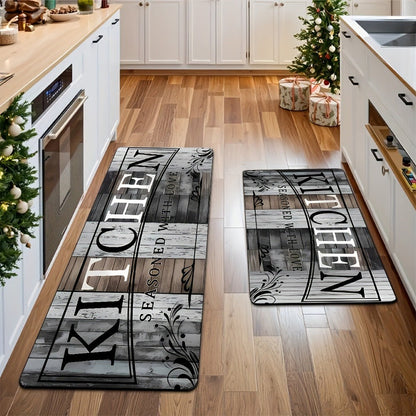 Diatomite Bath Mat Set 2 Piece - Diatom Mud Anti-Slip Floor Mat for Bathroom, Kitchen & Laundry Room