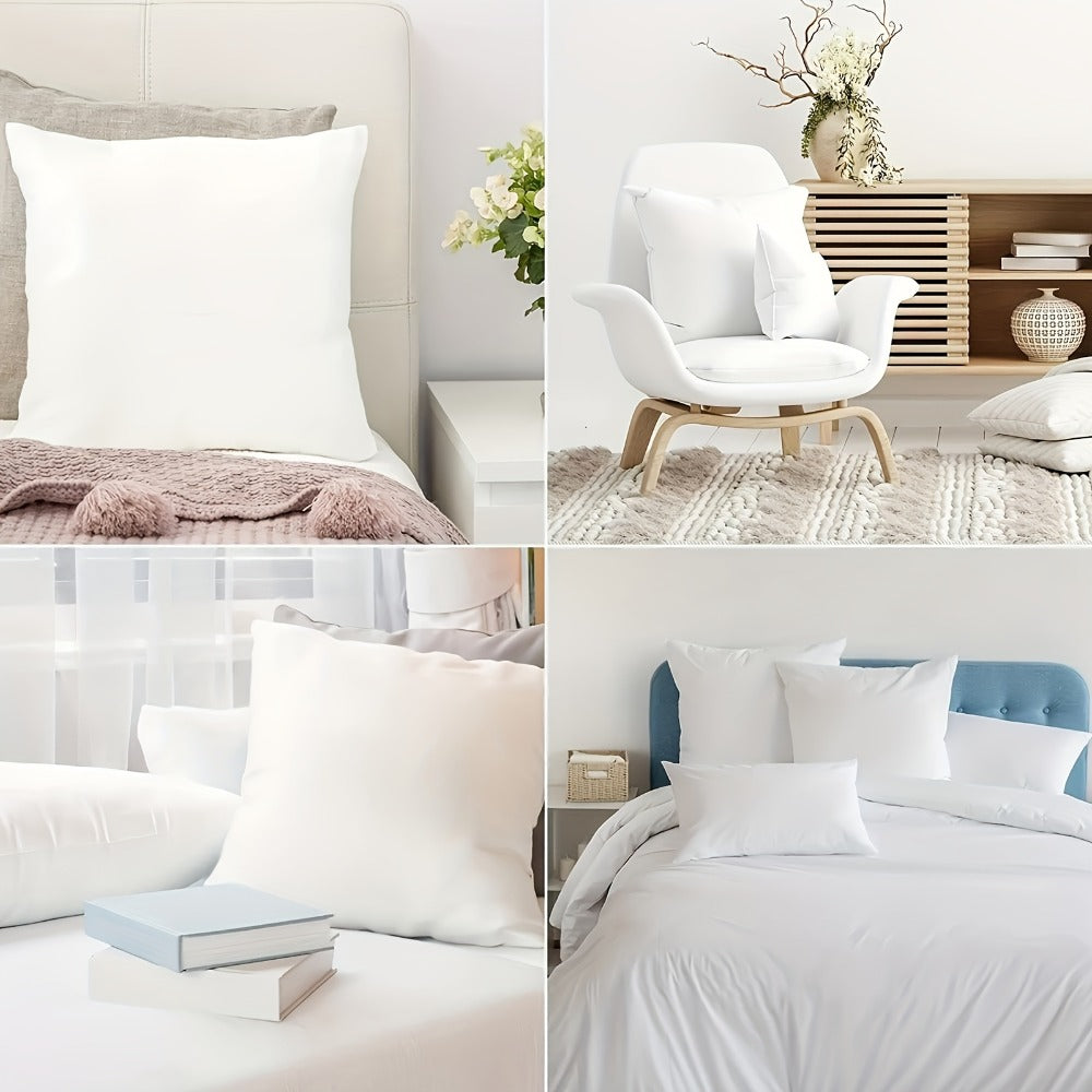 Outdoor Pillow Inserts 4/6 Pack – Soft Microfiber Fill, Waterproof & Fluffy Throw Pillow Inserts for Sofa Bed Couch, 12x20 18x18 20x20 Inch