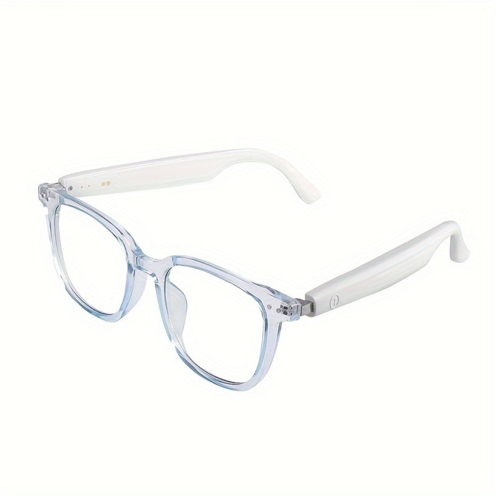 Bluetooth Smart Glasses with Photochromic Auto Dimming Lenses & Anti Blue Light – Wireless Built-in Speaker | Music & Hands-Free Calls | Magnetic Charging | Black White Gold Blue | Wearable Tech Gift