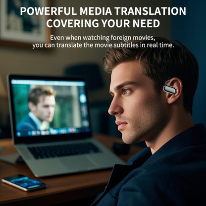AI Translation Earbuds 144 Languages Real-Time Bluetooth 6.1 TWS Meeting Notes Noise Cancelling Crystal Mic Touch Control Type-C Charging All Smartphones Business Travel