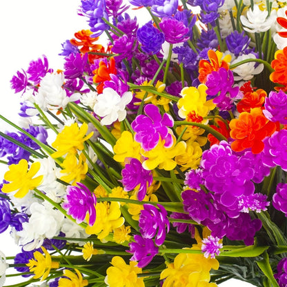Artificial Flowers 40-Bundle Mixed-Color Floral and Greenery Set for Garden, Party and DIY Decor