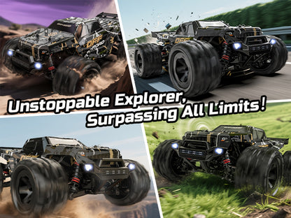 Remote Control Car, DEERC 1:16 4WD Off-Road Truck with 42 km/h Label, Dual 1500mAh Batteries and LED Lights
