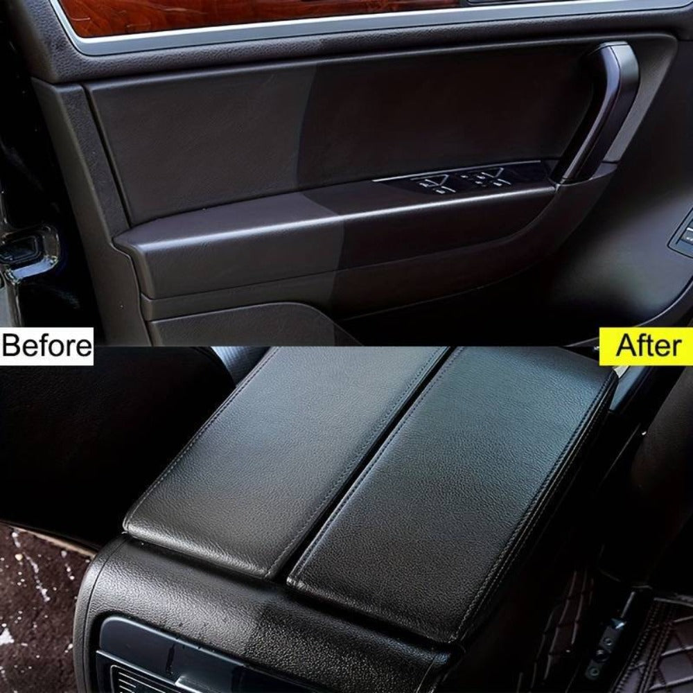 Car Plastic Restorer & Tire Protector Kit 3.38oz - Nano Coating Interior Shine, Yellowing Repair, Black Trim Renewal with Applicator Sponge