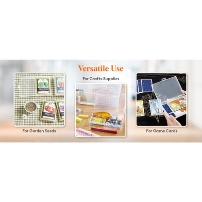 Photo Storage Box with 14 or 18 Inner Keeper Cases in Clear, Black or Multicolor Configurations