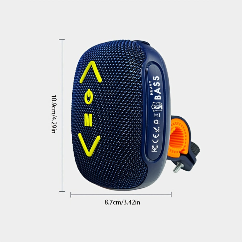 Wireless Bike Speaker with Removable Bicycle Mount, USB Rechargeable Portable Outdoor Bluetooth Speaker for Mountain Bikes Road Bikes Cycling Commuting and Hiking