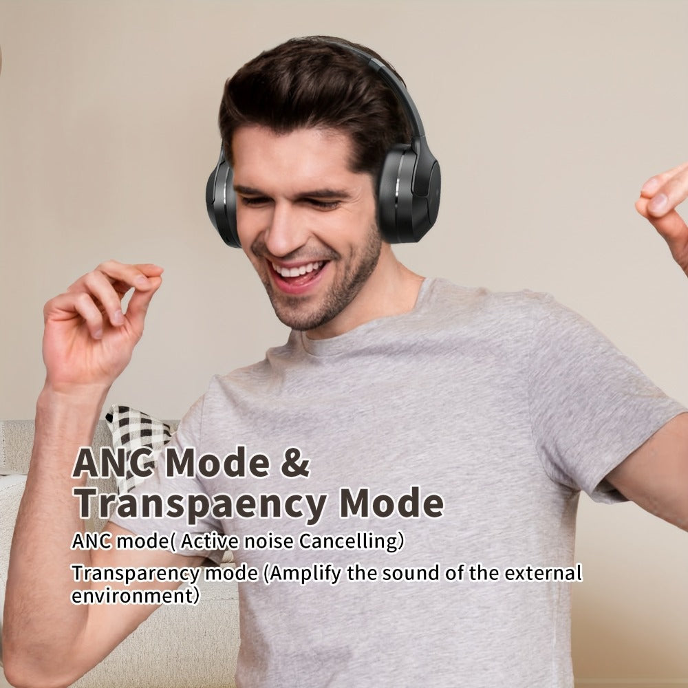 Hybrid ANC Over-Ear Headphones with 40 mm Drivers, 70-Hour Battery, Dual-Device Pairing and Black Finish