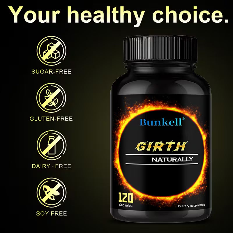 Bunkell Capsule Supplement, 120-Count Bottle with Two-Capsule Serving and 60-Serving Label