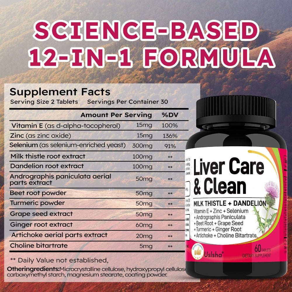 Milk Thistle Turmeric & Beetroot Liver Support Capsules — All-in-1 Super Formula for Liver Cleanse Detox & Antioxidant Defence for Women and Men | 60 Capsules 1 or 2 Bottle Options