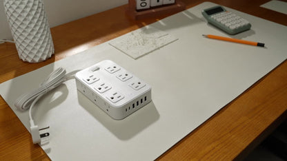 Surge Protector Power Strip 18-in-1 with 12 Wide-Spaced AC Outlets, 4 USB-A, 2 USB-C and Master Switch
