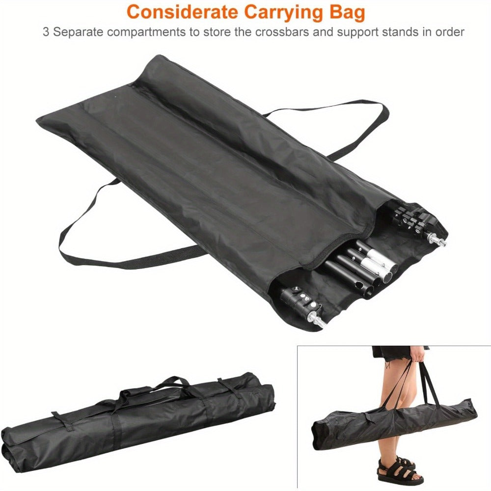 Adjustable Photography Background Stand with Carry Bag and Clamps for Portrait, Video and Streaming Setups