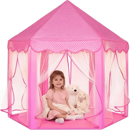 Princess Castle Play Tent for Girls Kids Indoor Outdoor Playhouse Large Toy with the Listed Color, Size or Set Options for Everyday Use