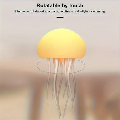 Jellyfish Night Light USB LED Table Lamp - Touch Control Gradient Color Changing Fantasy Desk Light for Bedroom Kids Room Party Decor Aesthetic Room Decoration