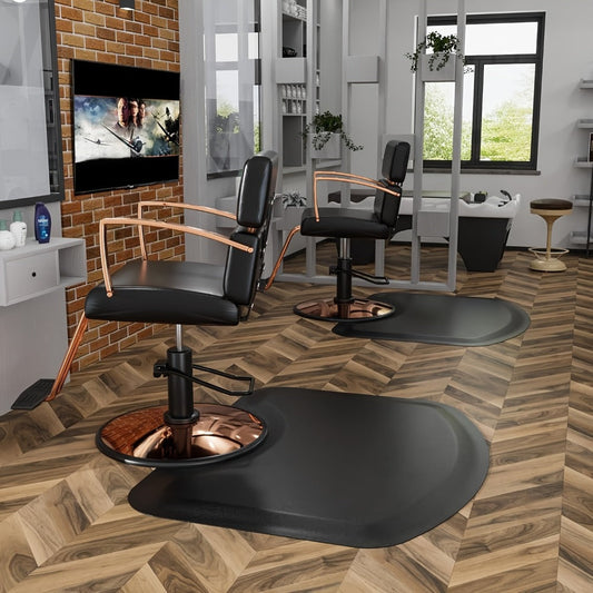 Anti-Fatigue Salon Mat for Hair Stylist with Round Cutout — Thick Non-Slip Standing Mat for Barber Chair, Hairdresser, Barbershop, Spa & Beauty Salon Professional Use