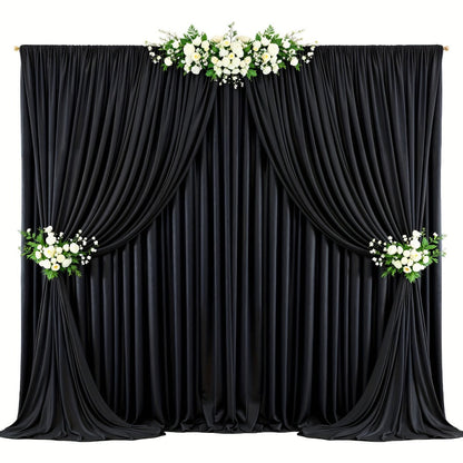 4-Pack 5x10ft Elegant Spandex Photography Backdrop | Wear-Resistant, Wrinkle-Free, Soft & Opaque Party Decoration Banners for Weddings, Birthdays, Stages, Exhibitions & Events