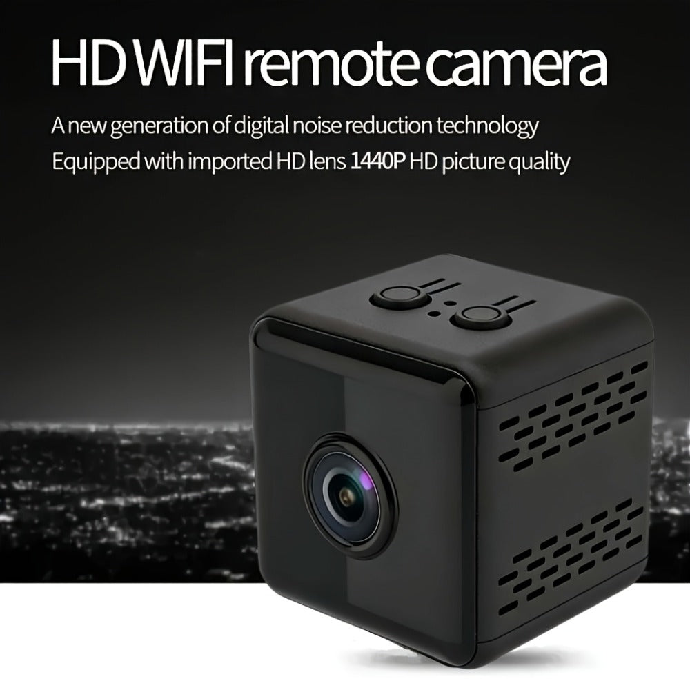2K Mini Magnetic Security Camera, Continuous Video Recording, Night Vision, 2.4G WiFi, USB & Battery Dual Power