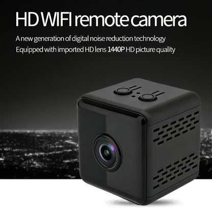 2K Mini Magnetic Security Camera, Continuous Video Recording, Night Vision, 2.4G WiFi, USB & Battery Dual Power