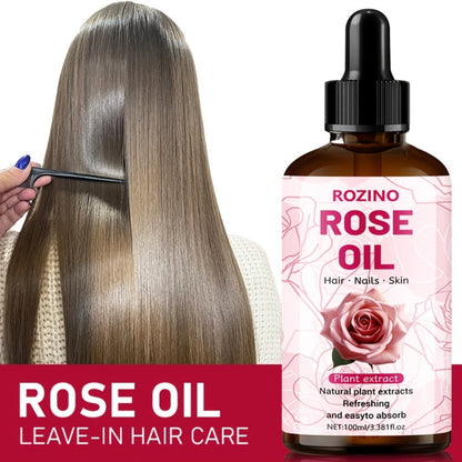 Essential Oil Rose 100ml or 3-Bottle Value Pack with Dropper for Massage, Shower and External Care