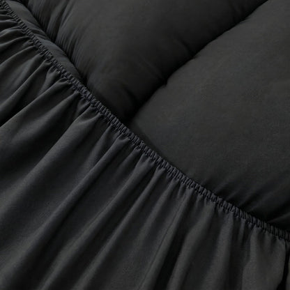 Deep-Pocket Quilted Mattress Topper in Blue, White, Grey or Black with Twin through King Sizes