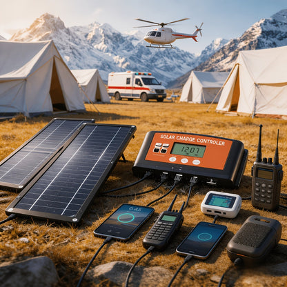 Monocrystalline Solar Panel Kit 18V with 100A Charge Controller – Portable High-Efficiency Solar Charger for RV, Camping, Outdoor Travel & Fishing, 12V/24V Off-Grid Power System with Extension Cable & Battery Clamps