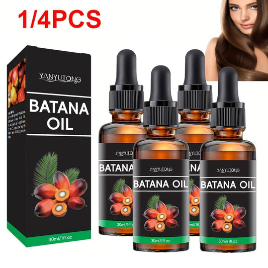Batana Oil Hair Treatment Leave-In Essence 30ml - Plant Extract Deep Moisturizing Scalp Care, Lasting Fragrance, Frizz Control, All Hair Types, 1pc or 4pcs Set