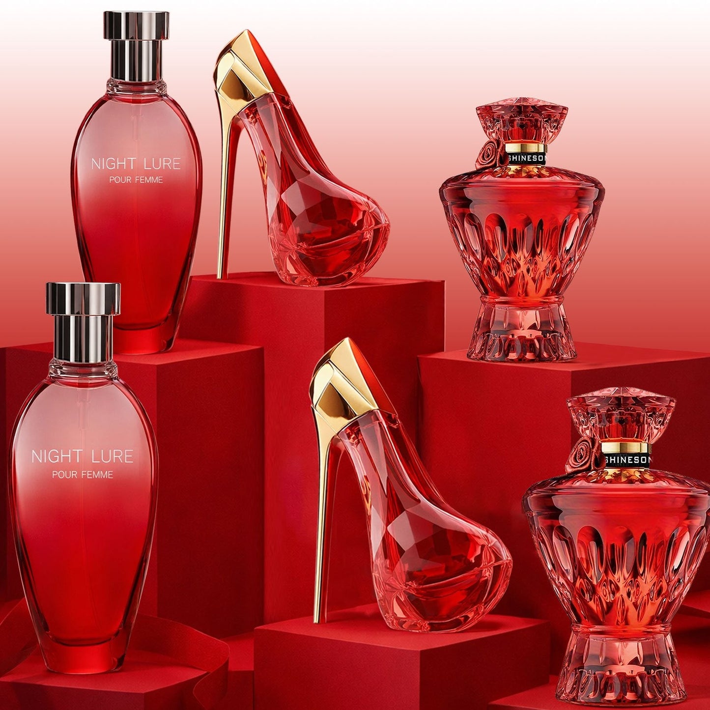 Women's Perfume Night Lure Eau de Parfum Three-Piece Gift Set with Floral Musk Fragrance Profile