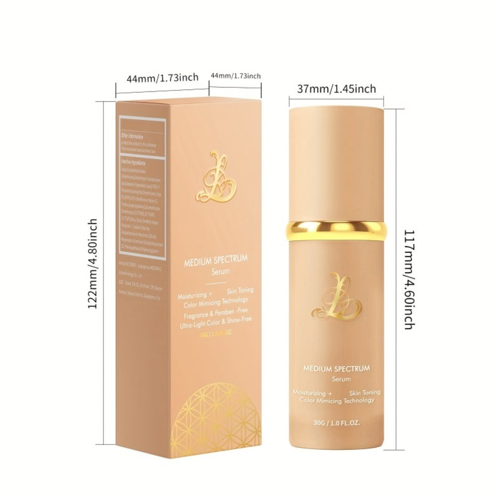 Two-Pack 4-in-1 Color-Changing Liquid Foundation with Pump Bottles and Natural-Finish Label